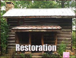 Historic Log Cabin Restoration  Spruce Pine, Alabama